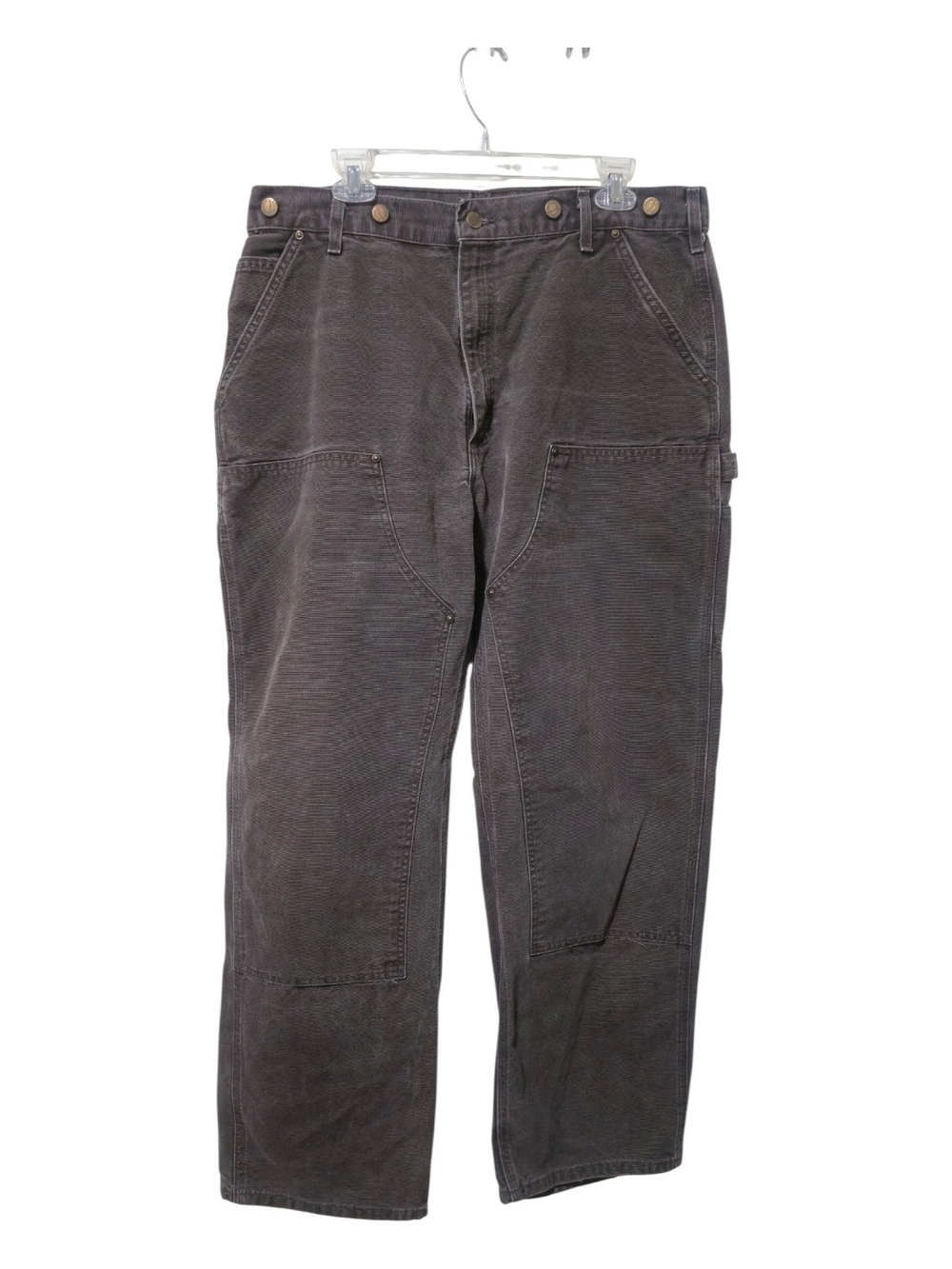 Y2K Vintage Carhartt B136 Double-Knee Work Outdoor Suspender Pants 37x30 Desert